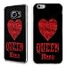 Produktbild Handyhülle King and Queen + Name oder Datum - Samsung | Hardcase Rosen König , Handy:Samsung Galaxy S6, Hüllendesign:Design 6 | Hardcase Klar