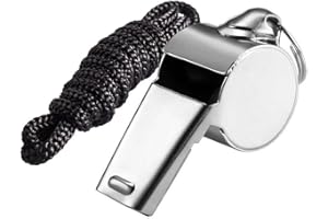 Jaimela Edelstahl Trillerpfeife, Whistle mit Abnehmbare Schnalle Schlüsselband, Knackige Klangpfeifen für Trainer, Schiedsrichter