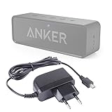 DURAGADGET Caricatore Da Muro Per Anker SoundCore| A7908 | A3143 | A7910 | MP140 | MP141 - Spina Europea E Connessione MicroUSB