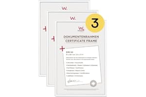 walther design cornice bianca 21 x 29,7 cm (DIN A4) Confezione da 3, nuova cornice in plastica Lifestyle KV130W3