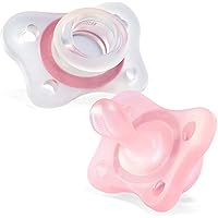 Chicco PhysioForma Ciuccio in Silicone 2-6 Mesi, 2 Pezzi, Set Gommottini 0-2 Mesi, Supportano la Respirazione Fisiologica e F