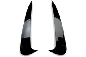QIEP Heckstoßstange Spoiler Entlüftungsabdeckung Schwarz für Mercedes Benz C Klasse W205 C43 C63 AMG 2015-2019, Thermoplastisches Olefin (TPO) oder Fiberglas, Angeschraubt, Primed für Lackierung