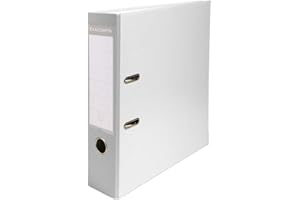 Exacompta - Ref 918402B - PP Lever Arch File - 320 x 290mm in Size, Suitable for Storing A4 Documents, 75mm Spine, Reinforced Finger Pull & Bottom Edge - White