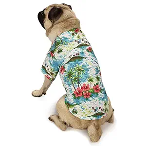 Casual Canine Hawaiian Breeze Dog T-Shirt S/M