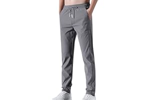 ZYPAINIY 2024 Pantalones Hombre Pantalon Largo Otoño Cómodo Pantalones Moda Slim Fit Verano Pantalon Hombre Pantalon Color Sólido Ligeros Pantalón Cintura Elástica para la Playa para Correr