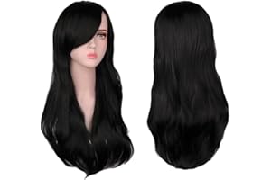 Aomig Długie falowane blond peruki dla kobiet, 3-pak, jasny blond, zestaw z okularami przeciwsłonecznymi i czepkiem peruki, naturalne, długie, kręcone, anime, cosplay, peruka z grzywką, 61 cm