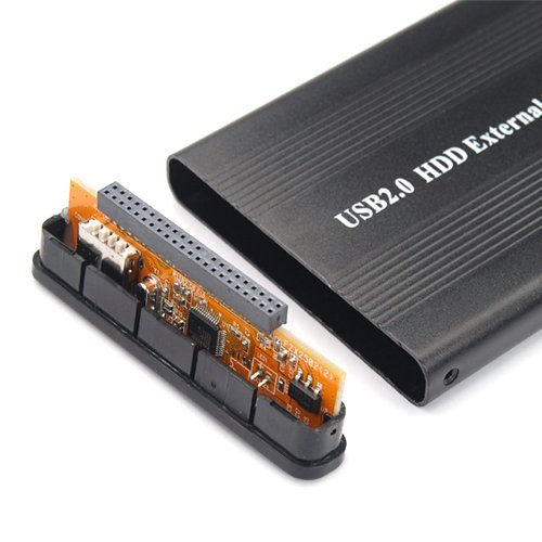 DIGIFLEX Gehäuse für 2,5″ IDE-Festplatten mit USB-Anschluss für Laptop & PC - 4