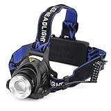 Siphly Lampe Frontale LED USB Wiederaufladbare, Rotation à 90° 4 Modes étanche pour randonnée, pêche, Lecture, Camping, Course à Pied IP45