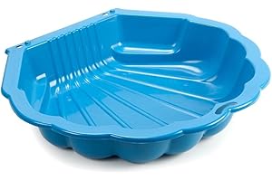 RILOOP Shell Clam Shaped Plastic Sandpit Outdoor Garden Fun Paddling Ball Pool Sand Pit (Blue)