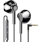 Linklike Quad Dynamic Drivers Headphones Extra Bass Hi-Res Air-flow Noise Isolating Wired Earphones with Microphone, Lightwei