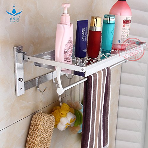 Preisvergleich Produktbild Redhj Turmaufhänger Badezimmer Handtuchhalter_Activity Aluminium Handtuchhalter aus gebürstetem Aluminium Platte Hell geschnitzt Haken, Aktivität Blume Board