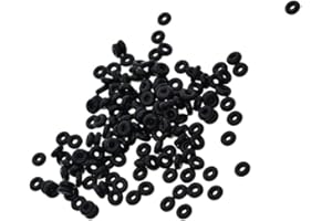 freneci 100x Encantos de Clip de Goma Cuentas de Tapón de Seguridad Que Se Adaptan a Pulseras de Cadena de Encanto - Negro, Individual