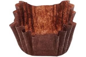 ARTIGIAN CARTA 1000 pz pirottini muffin carta da forno quadrato, pirottini cupcake tulipano per dolci e cioccolatini marrone 3.5x3.5 cm H 1.75 cm