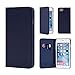 Produktbild 32nd Leder Mappen Hülle mit einem Klassische Entwurf gemacht aus Echtleder für Apple iPhone X - Marineblau