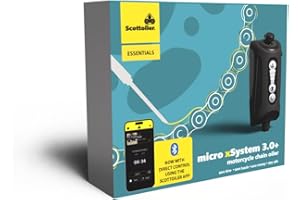 Scottoiler Essentials micro xSystem 3.0+ automatic motorcycle chain oiler with bluetooth control via the Scottoiler App - SO-8500-30P
