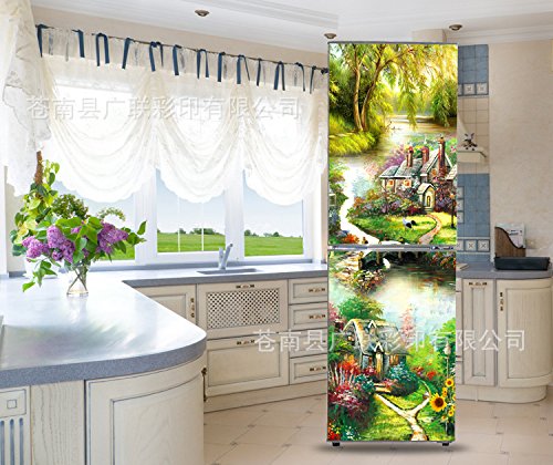 Preisvergleich Produktbild HHY-Europäische abnehmbare Wasserdichte selbstklebende Kühlschrank Sticker