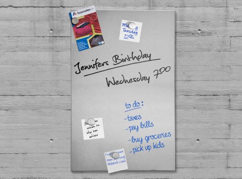 Preisvergleich Produktbild Master of Boards® Edelstahl Magnettafel - Miami - 80x60cm