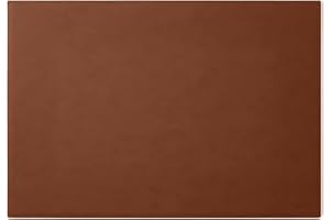 Eglooh - Mercurio - Sous main Bureau en Cuir Orange Marron Naturel cm 50x35 - Coutures Artisanales et Fond Antidérapant - Made in Italy