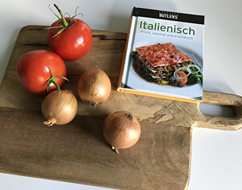 LS Design Holz Schneidebrett Tranchierbrett Mangoholz Griff Schneidbrett Massiv Brotschneidbrett - 8