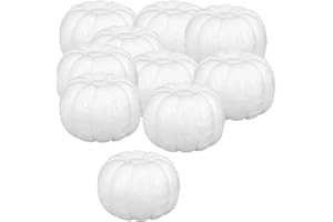 F Fityle 10 Calabazas de Espuma, Calabazas de poliestireno Hechas a Mano, decoración de Verduras, Calabazas Artificiales, Manualidades para Halloween, otoño, Los 8CM