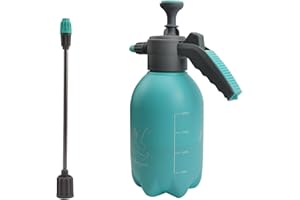 DAILJMON Garden Sprayer 2L Action Pressure Pump Sprayer Bottles Handheld Dispenser with Pressure Relief Valve,Plant Mister Garden,Fence Atomizer,Cleaner Sprinkler,Weed Killer Sprayer (Blue)