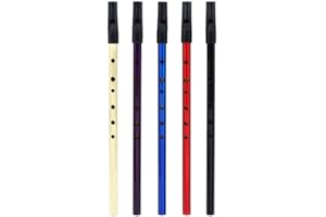 TBEST tin whistle,Waltons Mellow D Tin Whistle,Tin Whistle D,D Whistle Irish Whistle D Mehrfarben Kupfer Traditionelle Tin Whistle D Key Blowing Instrument Mit Aufbewahrungstasche - Blau Gold Rot Lila Schwa