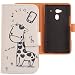 Produktbild Lankashi PU Flip Leder Tasche Hülle Case Cover Schutz Handy Etui Skin Für Acer Liquid Z5 Duo Z150 Giraffe Design
