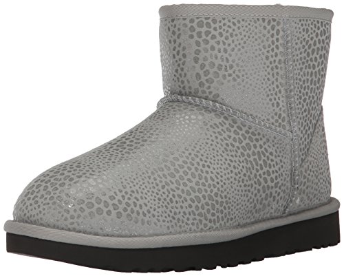 Ugg Australia Womens Classic Mini Glitzy Grey Violet Suede Boots 38 EU