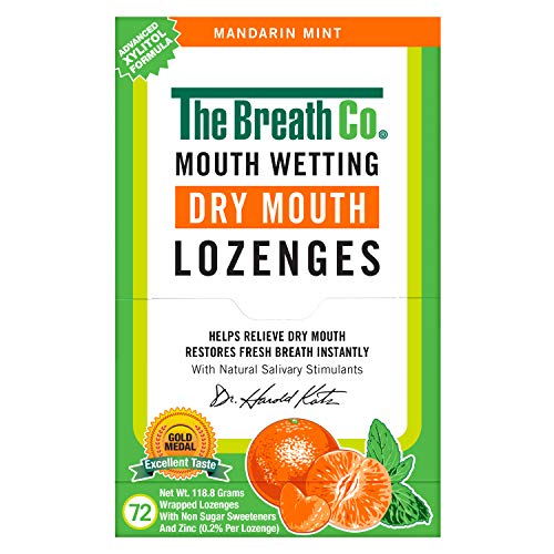 The Breath Co Fresh Breath Dry Mouth Lozenges - Mandarin Mint, 72 Pieces by The Breath Co