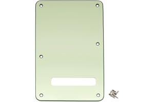 Musiclily 6 Agujeros Placa Trasera Strat Tapa de Trémolo para Fender American/México Standard Stratocaster Estilo Moderno,3 capas Mint Green
