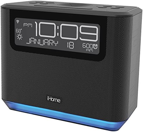 iHome Alexa Voice Service Smarthome Controller, Bedside Clock & Bluetooth Speaker
