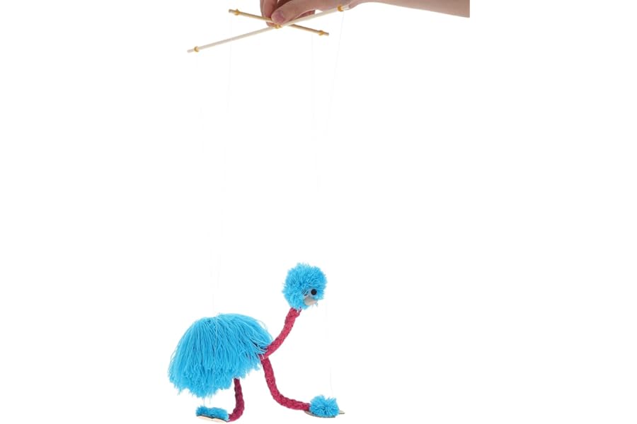 Kisangel Ostrich Marionette String Puppet Marionette Puppet Stuffies Plush Ostrich on Strings Kids s Clown Toy for Kids Adults