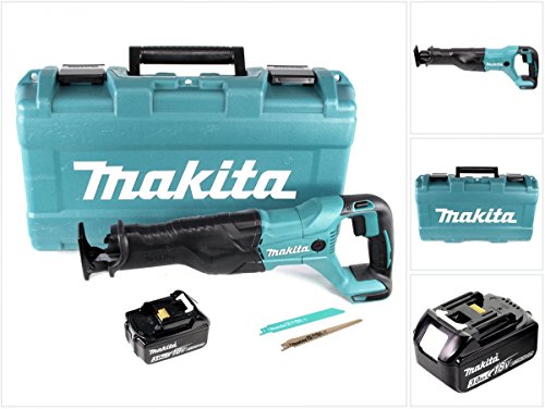 Makita DJR 186 F1K 18 V Li-Ion Akku Säbelsäge Reciprosäge im Transportkoffer - mit 1x BL 1830 3,0 Ah Akku, ohne Ladegerät