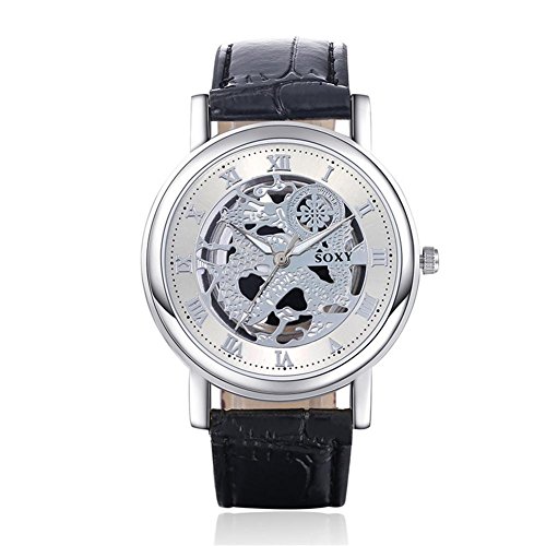 Liyongdong Men Non-Mechanical Hollow Business Casual Quartz Watch , B