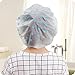 SelfTek Shower Caps Waterproof Women Ladies Bath Cap for Long Hair Blue and Pink