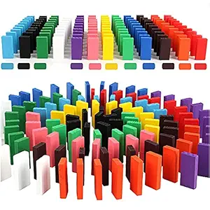 AEXONIZ TOYS Dominoes Building Blocks Set for 3-8 Years Old Kids Boys & Girls,12 Multi Color (Pack of 100 Piece)