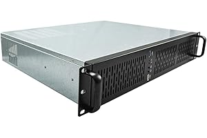 UNYKAch Caja Rack UK2129 Formato 2U 19" Micro ATX con Fondo de 380 mm, Espacio para 4 Discos Duros de 3,5”, Filtro Antipolvo Frontal, 1 Puerto USB 2.0, 1 Puerto USB 3.0