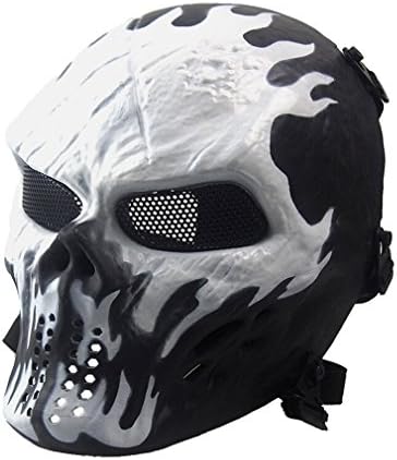 Antique Future Gear White Skull Skeleton Full Face Protective Mask Gear for Airsoft or BB Gun or CS Games