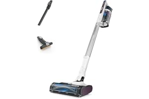 Shark PowerPro Cordless Stick Vacuum Cleaner, Anti Hair Wrap, FloorDetect Tech, Anti-Allergen, Up to 50min Runtime, XL Dust Cup, Handheld Mode, Crevice & Upholstery Tool, Silver/Mauve IZ370UK