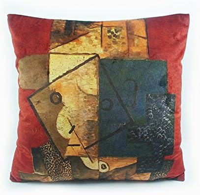 Digital Print Picasso Abstract Oil Portrait Painting High End Red Velvet Cushion Cover Pillow Case Throw
