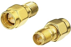 2 x UniteCom RP-SMA żeńskie do SMA męskie adaptery o niskiej stracie proste gniazdo RF Coax Antena Złącze beczki 4G 5G Wi-Fi LoRa Hel RF UHF VHF