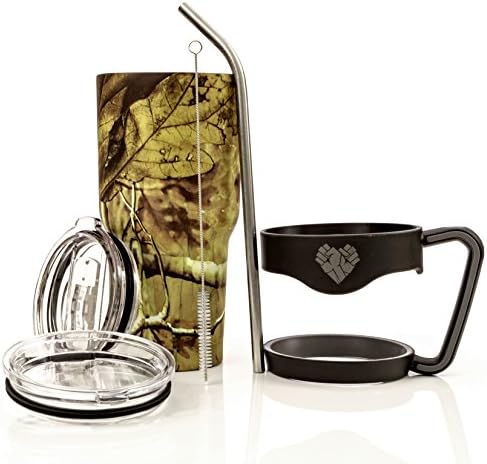 HD Special Edition Kanati Camo 30 Oz Stainless Steel Vacuum Insulated Ultimate Tumbler Set (Includes Double Wall Mug, Handle, Sliding Lid, Standard Lid, Angled Straw and Pipe Brush)