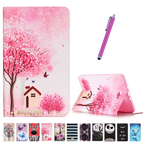 Romtronic Cute Colorful Flip Tasche PU Leder Abdeckung Stand Schutzhülle für Samsung Galaxy Tab A6 10.1 Pouces SM-T580 / SM-T585 + 1 x Schwarz Stylus (Design 04)