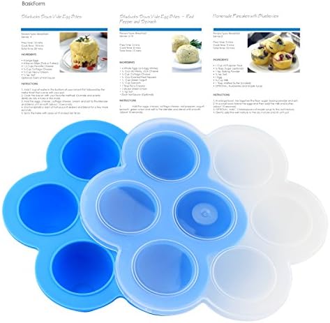 BasicForm Silicon Baby Food Freezer Tray with Lid - Perfect Weaning Pots for Homemade Baby Food BPA Free &amp; LFGB Approved