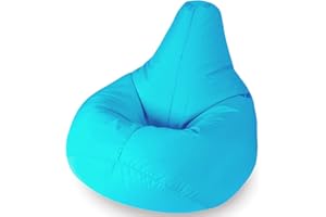 Beautiful Beanbags - Highback Beanbag for Kids - Indoor/Outdoor Lounge Chair - Water Resistant - 35 Inches - Manufactured in UK - Aqua