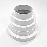 Fantronix Universal Plastic Duct Pipe Reducer Connector 3 4 5 6 Inch 80 100 125 150 mm for Extractor Fans, Cooker Hood and Ve