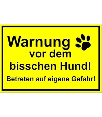 Warnschild 'Warnung Vor Dem Hunde' – Alu, 20x12 Cm, Geprägt, Wetterfest Für Garten & Einfahrt