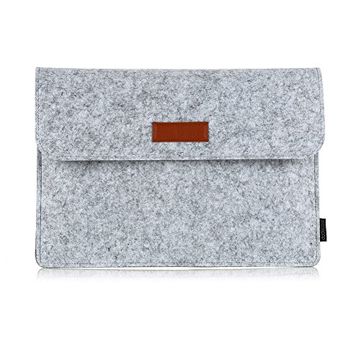 dodocool 13,3 Zoll Filz Sleeve Hülle Ultrabook Laptop Tasche für 13″ Macbook Air/ Pro Retina 12,9 Zoll iPad Pro, Grau - 2