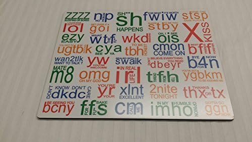 Text Speak Placemat - For Those Who Cannot Understand Modren Spek