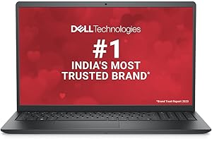 Dell 15 Laptop, Intel 12th Gen Core i3-1215U Proc/8GB DDR4/512GB SSD/Intel UHD Graphic/15.6" (38cm) FHD Display/Spill-Resista